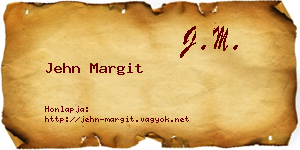 Jehn Margit névjegykártya